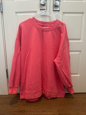 lululemon athletica Coral Pink Crewneck Sweatshirt